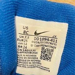 Nike キッズシューズ ブルー ベルクロの画像