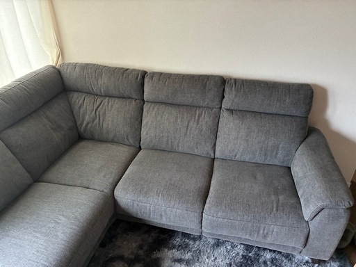 ニトリ コーナーソファセット (LB07 LC DGY)【使用数ヶ月／札幌市豊平