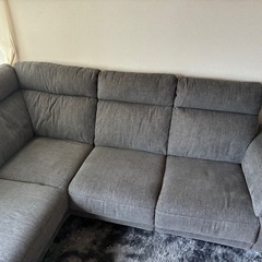  ニトリ コーナーソファセット (LB07 LC DGY)【使用数ヶ月／札幌市豊平区月寒 引き取り限定】の画像
