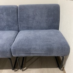 【ほぼ未使用】コーデュロイ1人がけソファ×3 組み合わせ自由の画像