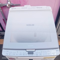 Z169★2019年製　SHARP　縦型全自動洗濯機　8㌔ 乾燥4.5KGの画像
