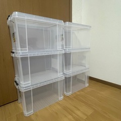 中古 収納ボックス 容量21L 密閉リング付きフタの画像