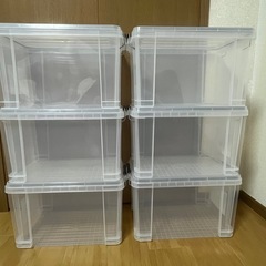 中古 収納ボックス 容量21L 密閉リング付きフタの画像