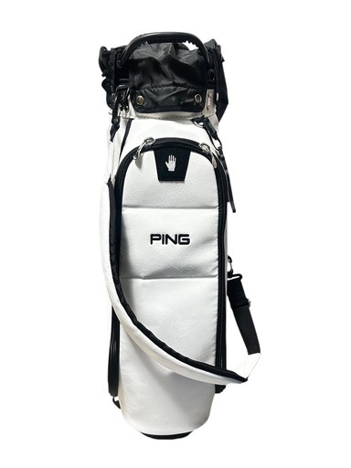 PING ゴルフ キャディバッグ 白黒 スタンド型 美品　ホワイト　ゴルフ用品