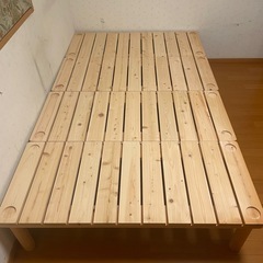 家具の基 すのこベッド 幅120×長さ200×高さ35 セミダブル