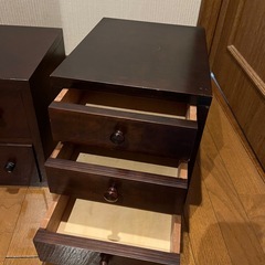 0円。引き出し(民藝調)2個、【取りに来てくれる方】の画像