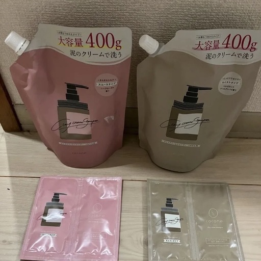 cocone クレイクリームシャンプー ➕詰め替え用2個セット（ハーブローズ） cocone ココネクレイクリームシャンプー 詰替 ハーブローズ 2個セット