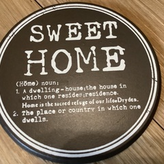 SWEET HOME コースター　2つセット　焦茶の画像