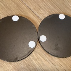 SWEET HOME コースター　2つセット　焦茶の画像