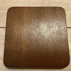 コルク付き木製コースター5点セットの画像