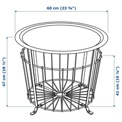 IKEA GUALÖV グアローヴ サイドテーブル 収納付きの画像