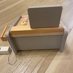 ままごと　レジ　木製の画像