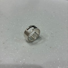 正規品 シルバーリング 箱 ポーチ付き GUCCI リング Ｇリング 指輪の画像