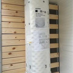 ホワイト木製ソファベッド 引き出し付き ASVANGマットレス (ヤス