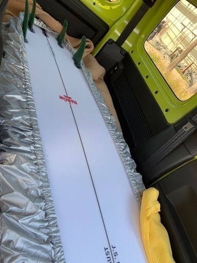 J.Sサーフボード　バロン　フィン、リーシュコード付