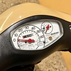 新車同様　屋内保管　スズキ　レッツ　let's  ベージュ の画像