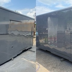No.942 アルミバン 2t ロング 車  アルミ 箱 バイク 倉庫 トラック コンテナ 米 保管庫 物置 DIYの画像