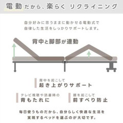 新品未使用 高反発マットレス 電動メッシュキルトベッド ブラウン [TAN-887BR] 介護ベッドの画像