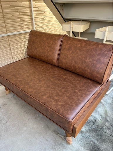 【美品】unico 2人掛け　レザーソファ