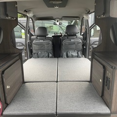 ソロキャン仕様　アトレーワゴン　エアロダウンビレッド　ターボ　簡易シャワー　サブバッテリー　電源　荷室フラット　車検８年3月の画像