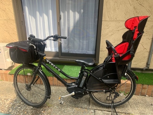 26インチブリヂストン　子供乗せ電動アシスト自転車 チャイルドシート付き
