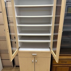 【ドリーム川西店御来店限定】☆ジモティー見たよ♪割引☆組立式食器棚／クリーニング済み 【99560000023861】の画像