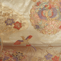 袋帯 正絹 丸文に鳳凰紋様 金糸 ゴールド系 六通柄 フォーマル 礼装 長さ440cm【中古】 【キモノオフ野々市若松店】の画像