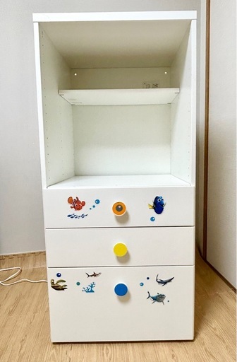 【匿名・送料込み】IKEA STUVA ワードローブ キッズ 水色 洋服ダンス Amazon｜BZM-ZM シンプルなワードローブブルーの組み合わせ