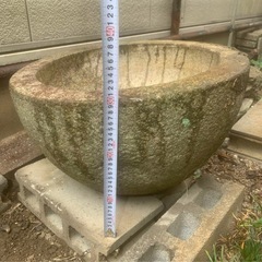 石臼  餅つき  庭石  レトロの画像