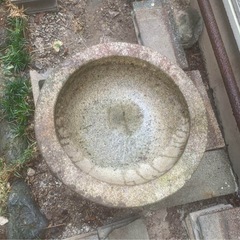 石臼  餅つき  庭石  レトロの画像