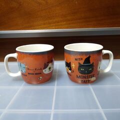 8個セット　マグカップ　小さいサイズ　ハロウィン　猫　カトウシンジの画像