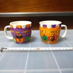 8個セット　マグカップ　小さいサイズ　ハロウィン　猫　カトウシンジの画像