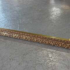 アンティーク調  ゴールド ミラー 姿見 アンティークミラー、90cmX180cm Used・美品の画像