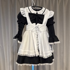 110 ハロウィン　メイド服　コスプレ　仮装　双子　2着セットの画像