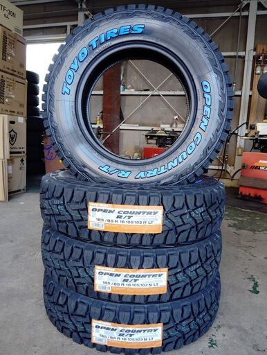 【ジムニー】185/85R16 ホワイトレター オープンカントリー R/T  新品タイヤ４本　工賃込66,000円