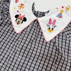 〈104〉ベビー服　バースデイ　ギンガムチェックセットアップの画像