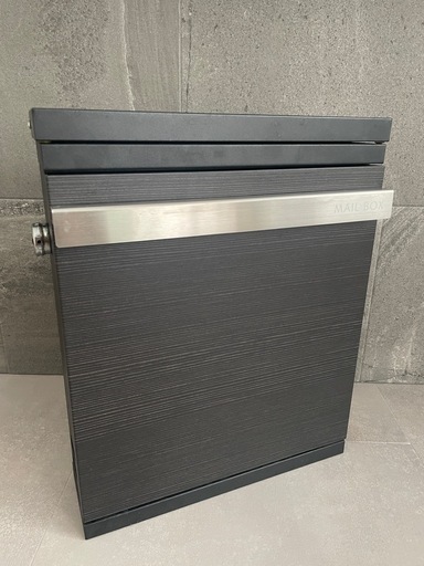 郵便ポスト 木目調 ブラック