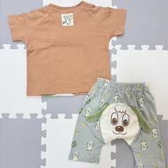 〈105〉ベビー服　いないいないばあ　ワンワンセットアップ　100の画像