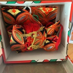 アンティーク七五三小物セットと帯のセットの画像