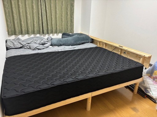 セミダブルベットフレーム、マットレスセット