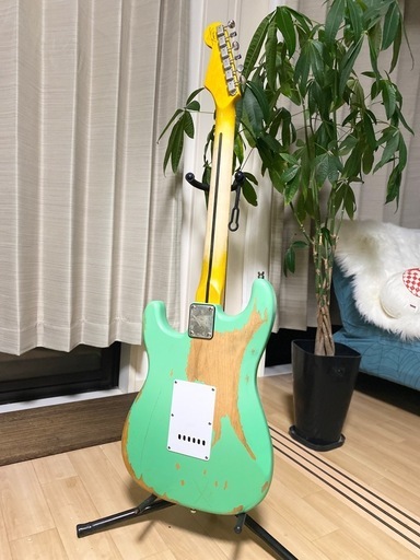  【月末価格】レリック加工　ミントグリーンエレキギター