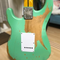 レリック加工　ミントグリーンエレキギターの画像
