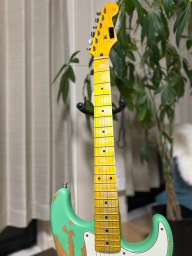  【月末価格】レリック加工　ミントグリーンエレキギター