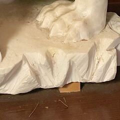 菩薩 般若 獅子仏教美術 石製アラバスター彫刻 白玉 W70,D33,H87cm素人計測の画像