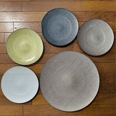 ★Vetro Felice★ グリッター プレート (大1枚、中4枚セット)の画像