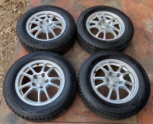 中古ダンロップ195/65R15 タイヤ4本セット プリウス ,ノア ,ヴォクシー ,エスクァイア ,セレナ 195-65-15