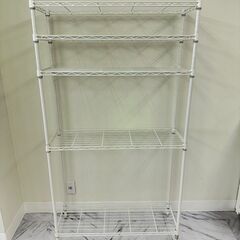 【世田谷手渡し】ニトリ　スチールラック(STANDARD幅85cm4段ホワイト)の画像