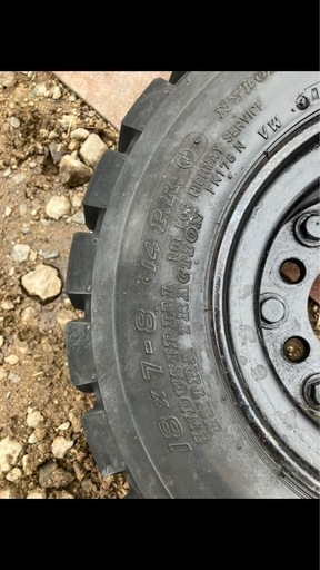 18x7-8 14PR ダンロップフォークリフトタイヤ中古 2本セット