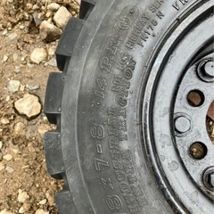 18x7-8 14PR ダンロップフォークリフトタイヤ中古 2本セットの画像