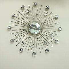 Francfrancフランフラン　ビジューウォールクロック 壁掛け時計シルバーの画像
